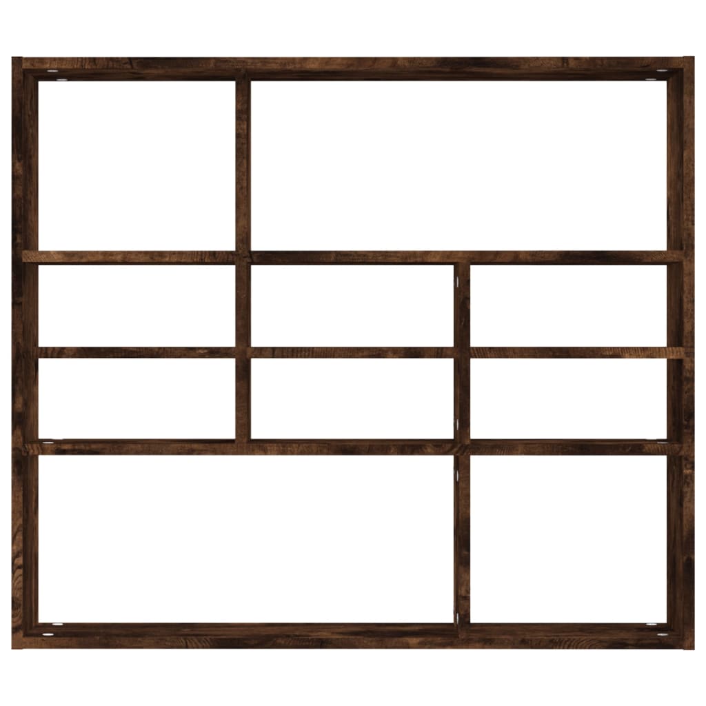 vidaXL Ραφιέρα Τοίχου Καπνιστή Δρυς 90x16x78 εκ. Επεξεργασμένο Ξύλο