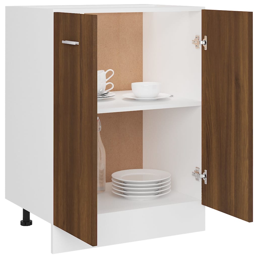 vidaXL Ντουλάπι "Lyon" Καφέ Δρυς 60x46x81,5 εκ. από Τεχνητό Ξύλο