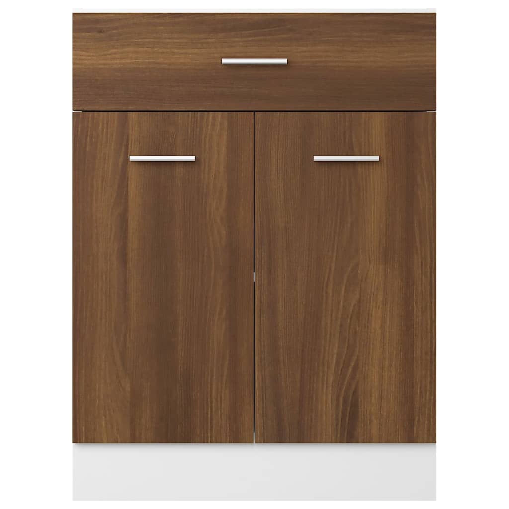 vidaXL Ντουλάπι με Συρτάρια "Lyon" Καφέ Δρυς 60x46x81,5 εκ. από Τεχνητό Ξύλο