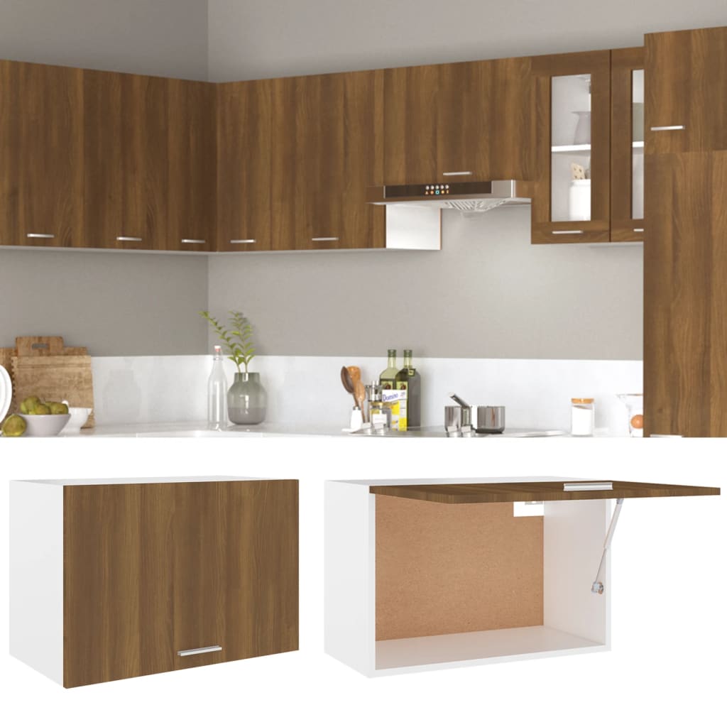 vidaXL Κρεμαστό Ντουλάπι "Lyon" Καφέ Δρυς 60x31x40 εκ. από Τεχνητό Ξύλο