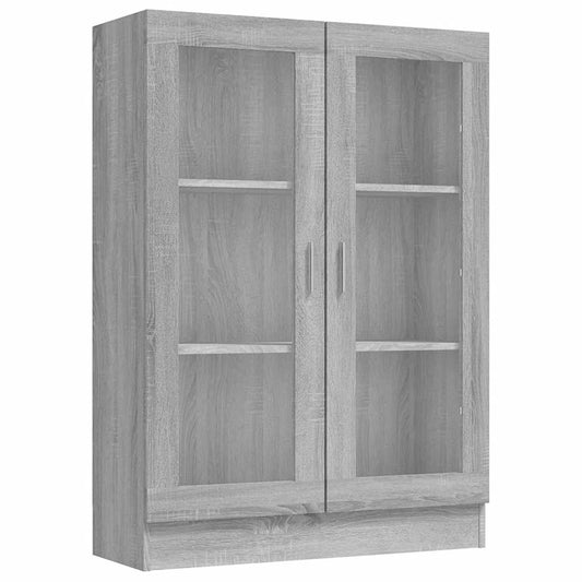 vidaXL Βιτρίνα Γκρι Sonoma 82,5 x 30,5 x 115 εκ. Επεξεργασμένο Ξύλο