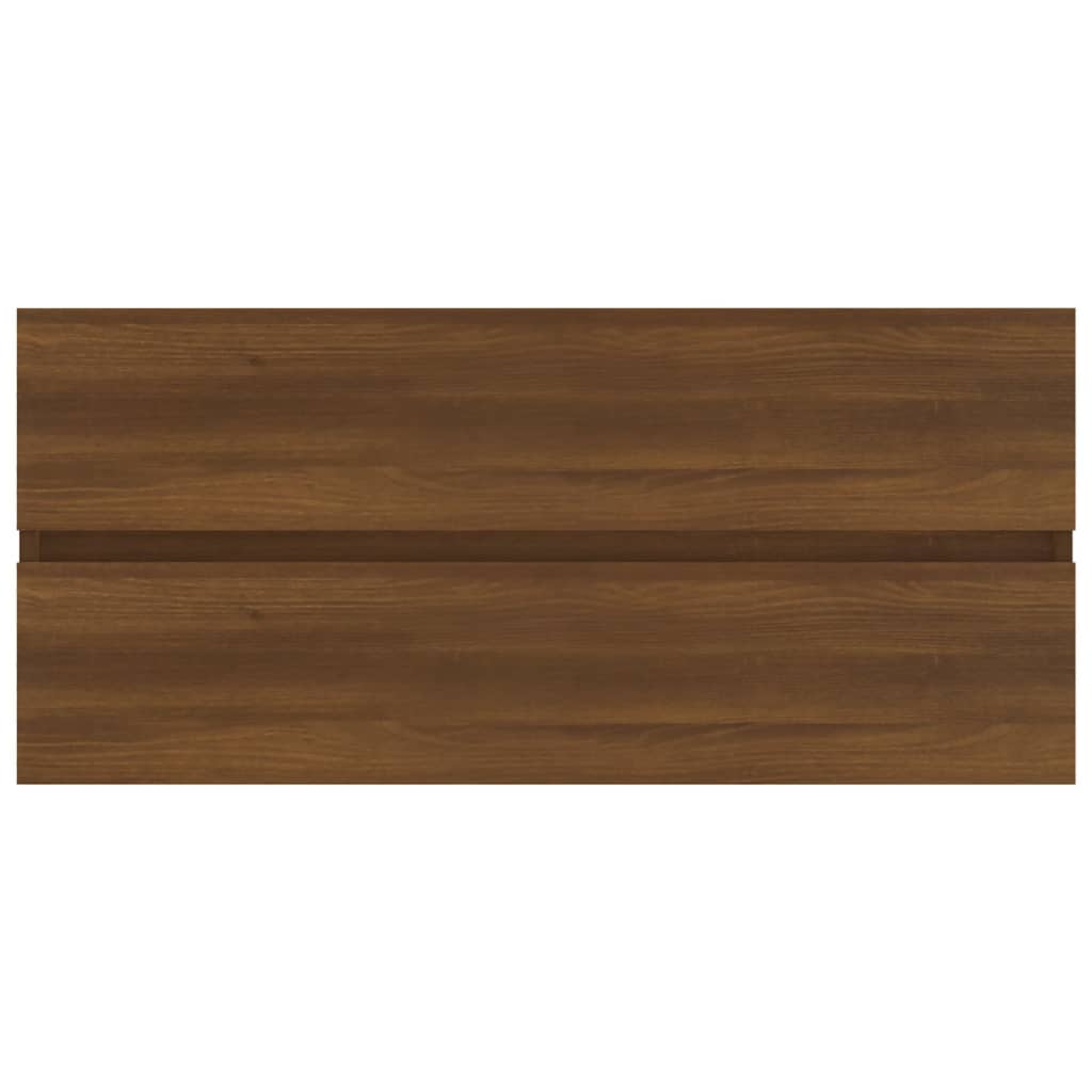 vidaXL Ντουλάπι Νιπτήρα Καφέ Δρυς 100x38,5x45 εκ. Επεξεργασμένο Ξύλο