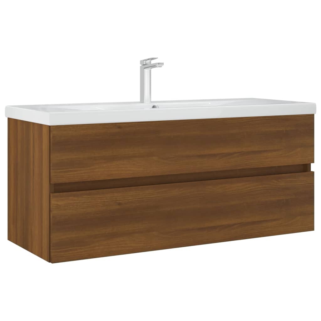 vidaXL Ντουλάπι Νιπτήρα Καφέ Δρυς 100x38,5x45 εκ. Επεξεργασμένο Ξύλο