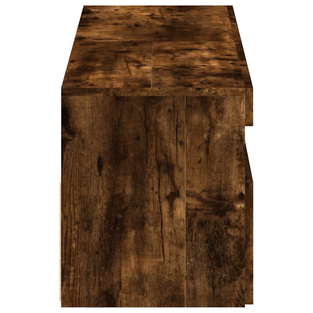 vidaXL Έπιπλα Τηλεόρασης με LED 2 τεμ. Καπνιστή Δρυς 60 x 35 x 40 εκ.