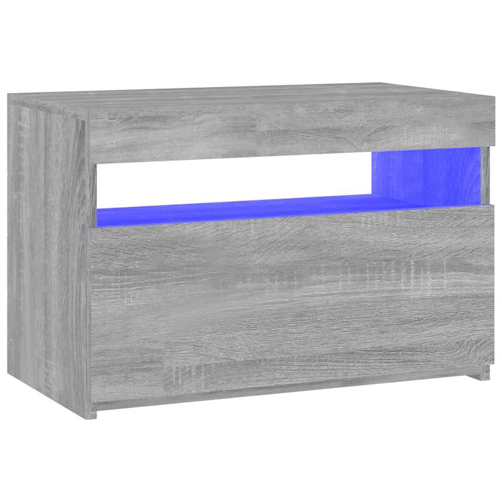 vidaXL Έπιπλο Τηλεόρασης με LED Γκρι Sonoma 60 x 35 x 40 εκ.