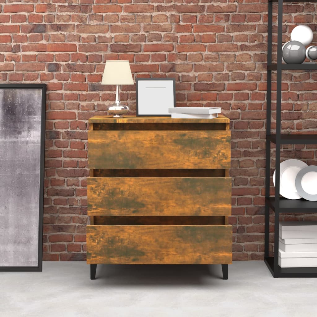 vidaXL Συρταριέρα Καπνιστή Δρυς 60 x 35 x 69 εκ. Επεξεργασμένο Ξύλο