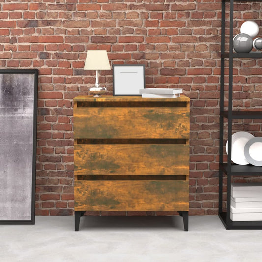 vidaXL Συρταριέρα Καπνιστή Δρυς 60 x 35 x 69 εκ. Επεξεργασμένο Ξύλο