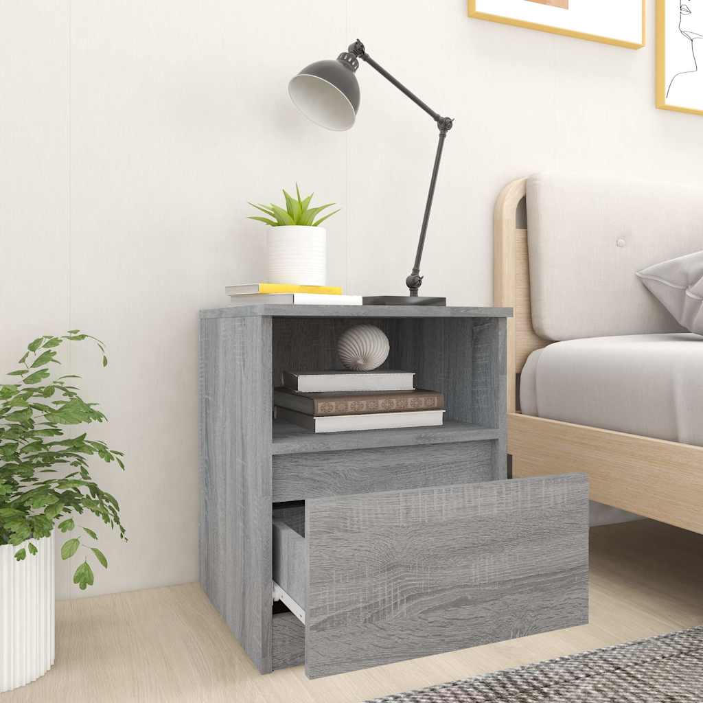 vidaXL Κομοδίνο Γκρι Sonoma 40 x 40 x 50 εκ. από Επεξεργασμένο Ξύλο