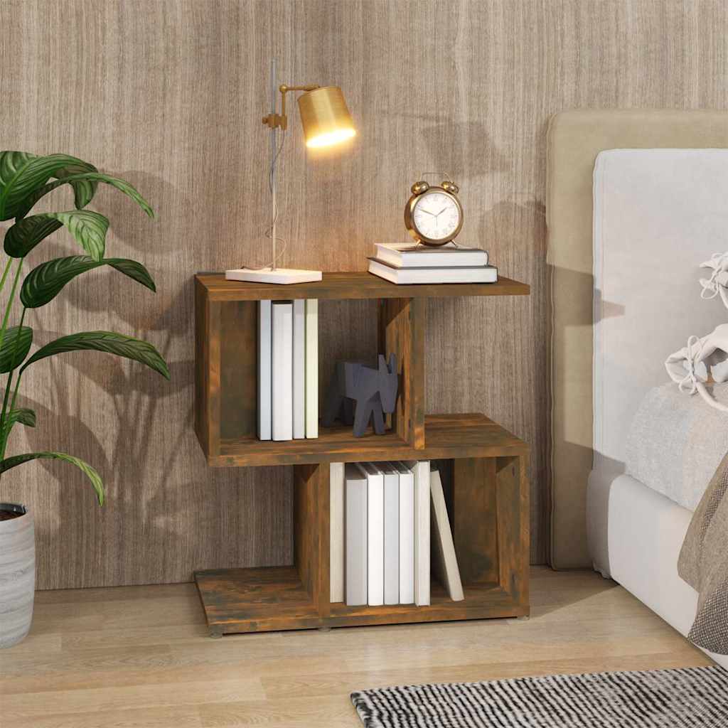 vidaXL Κομοδίνο Καπνιστή Δρυς 50x30x51,5 εκ. από Επεξεργασμένο Ξύλο