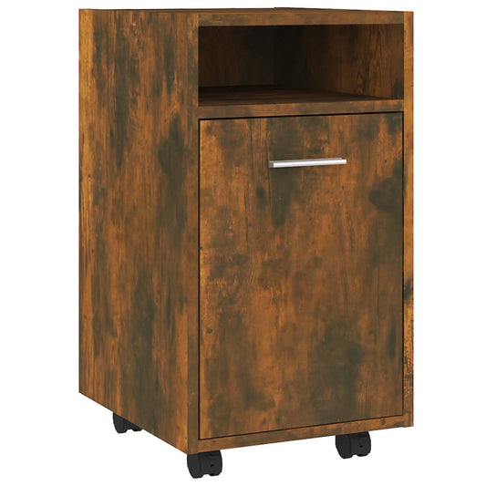 vidaXL Ντουλάπι με Ροδάκια Καπνιστή Δρυς 33x38x60 εκ. Επεξεργ. ξύλο