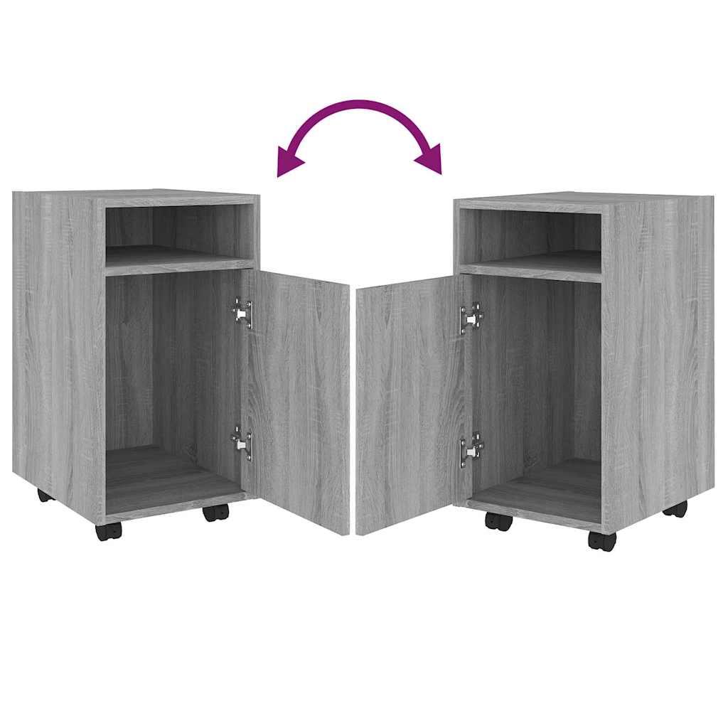 vidaXL Ντουλάπι με Ροδάκια Γκρι Sonoma 33x38x60 εκ. Επεξεργασμένο ξύλο
