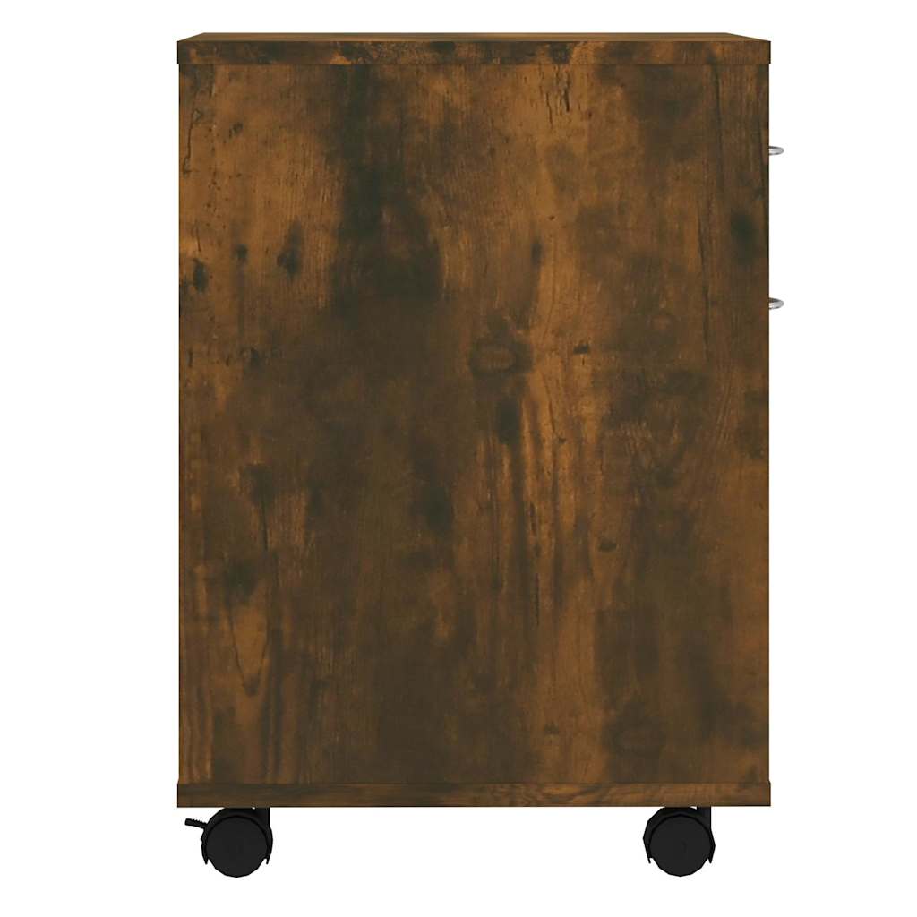 vidaXL Ντουλάπι Με Ροδάκια Καπνιστή Δρυς 45x38x54 εκ. Επεξεργ. Ξύλο