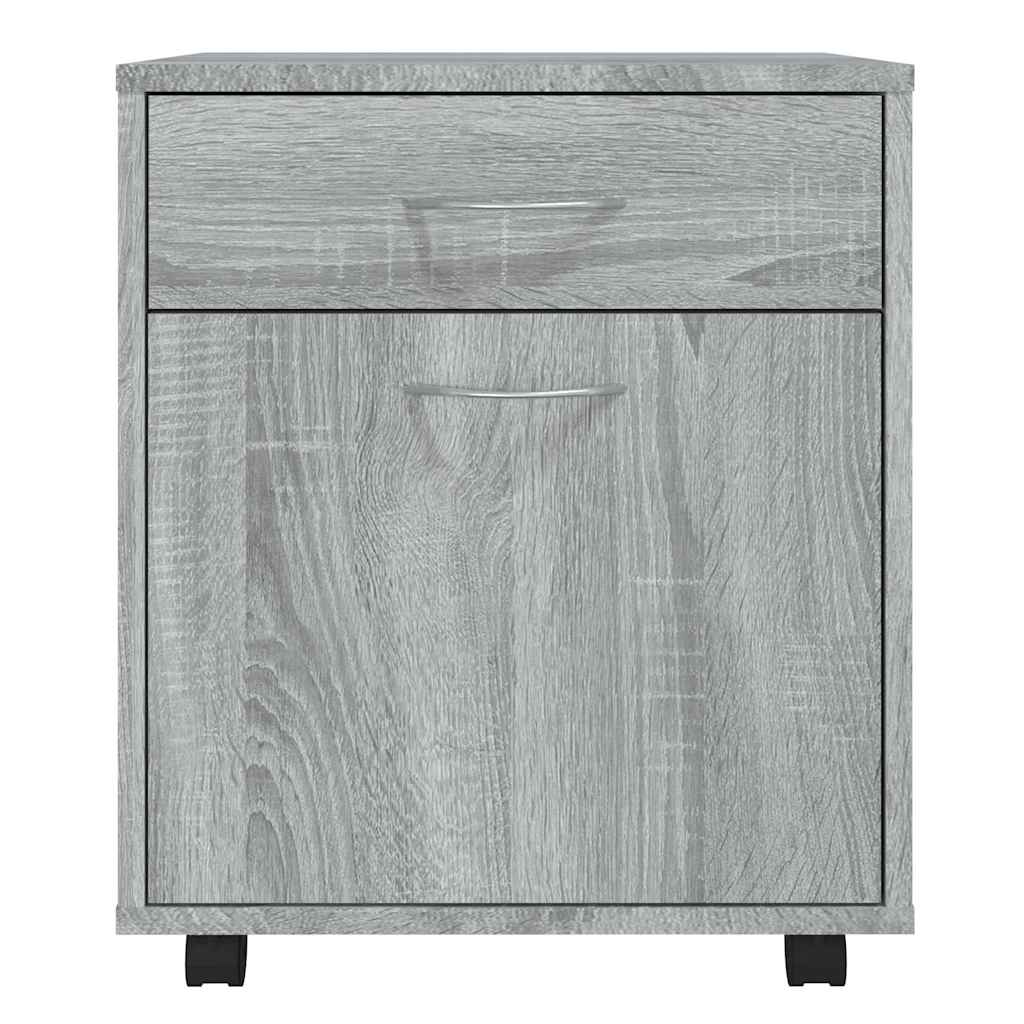 vidaXL Ντουλάπι Με Ροδάκια Γκρι Sonoma 45 x 38 x 54 εκ. Επεξεργ. Ξύλο