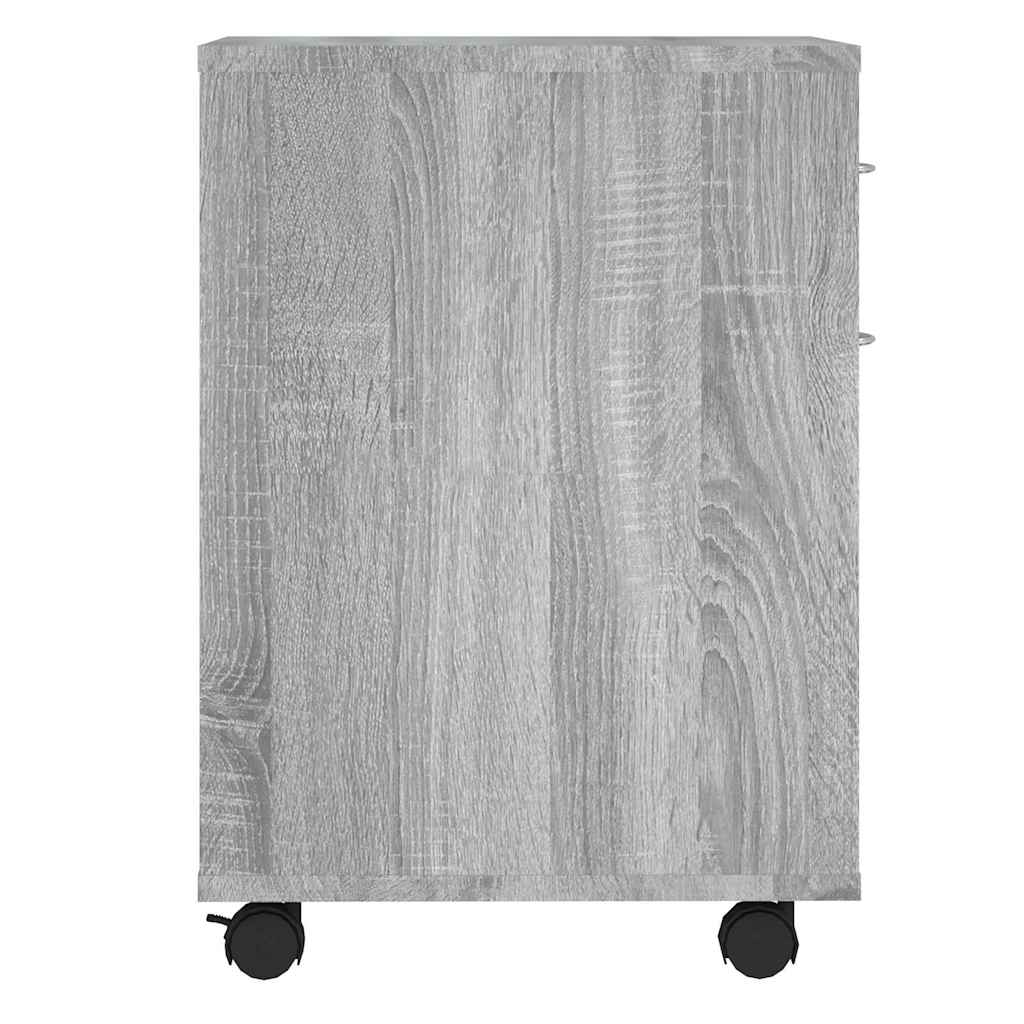 vidaXL Ντουλάπι Με Ροδάκια Γκρι Sonoma 45 x 38 x 54 εκ. Επεξεργ. Ξύλο