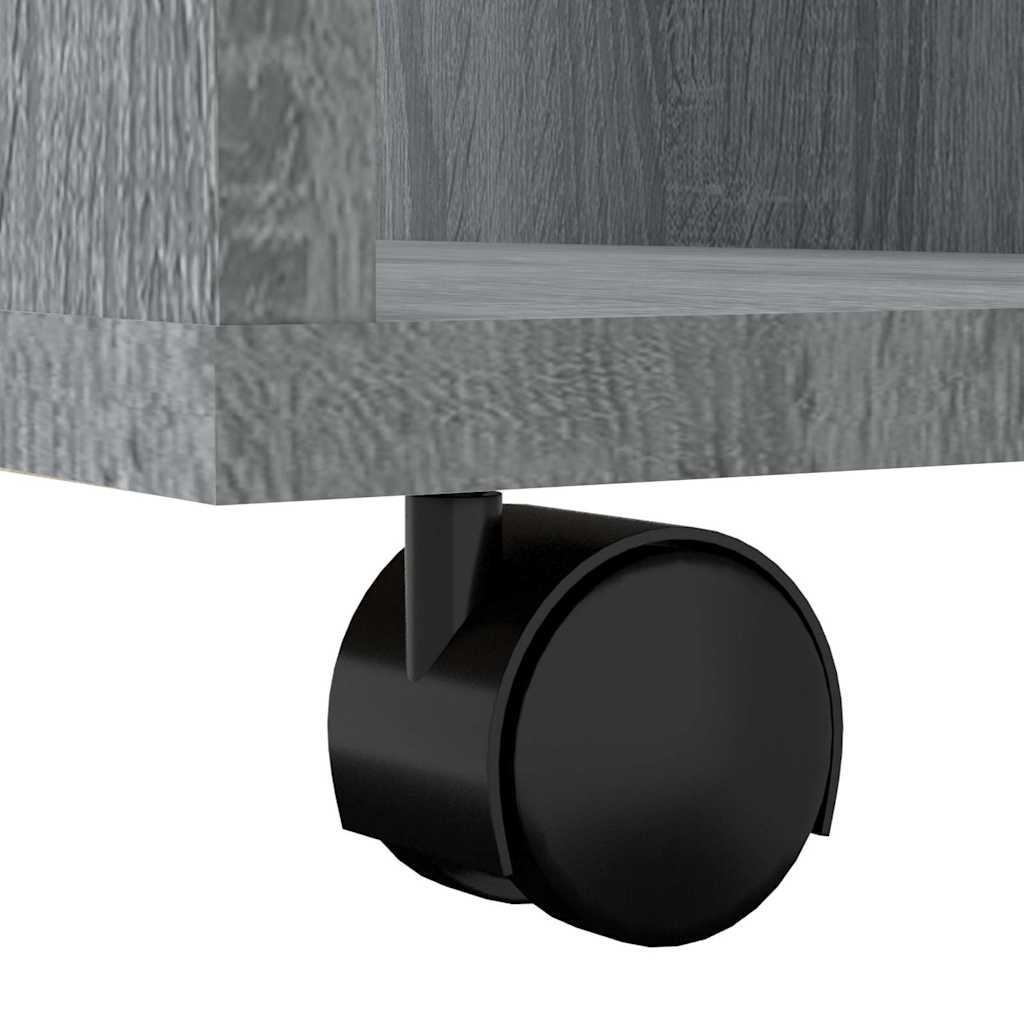 vidaXL Ντουλάπι Με Ροδάκια Γκρι Sonoma 60 x 35 x 75 εκ. Επεξεργ. Ξύλο