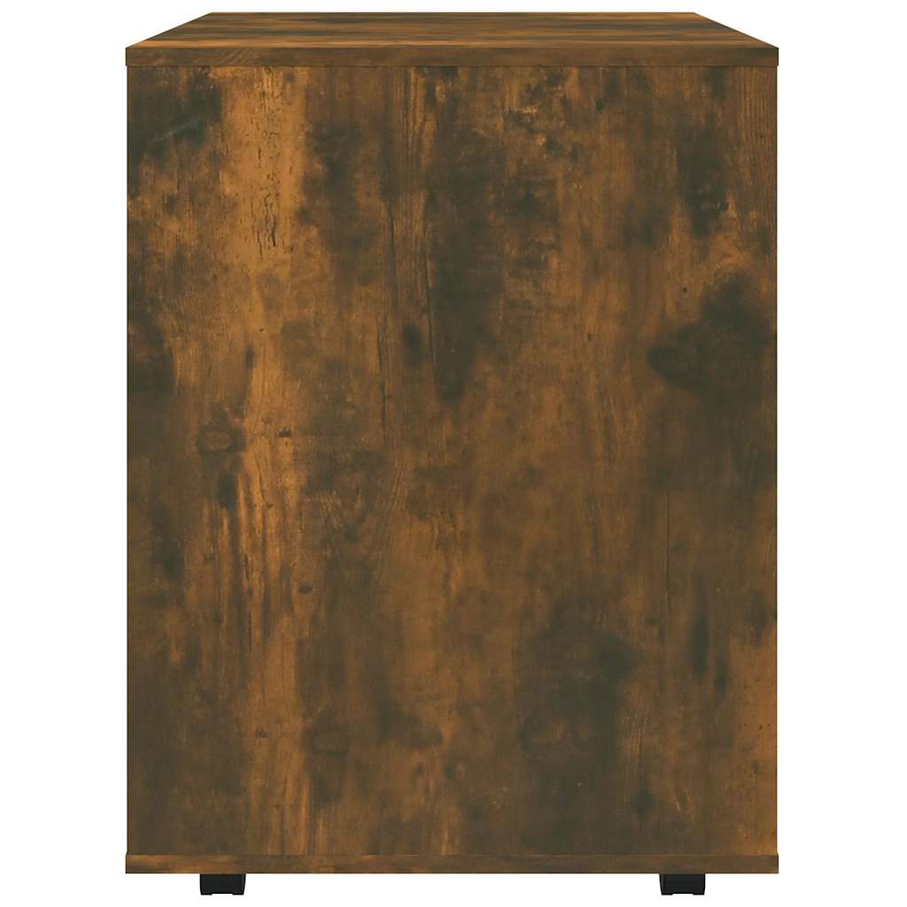 vidaXL Ντουλάπι Με Ροδάκια Καπνιστή Δρυς 60x53x72 εκ. Επεξεργ. Ξύλο