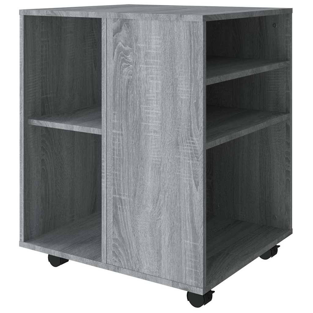 vidaXL Ντουλάπι Με Ροδάκια Γκρι Sonoma 60 x 53 x 72 εκ. Επεξεργ. Ξύλο