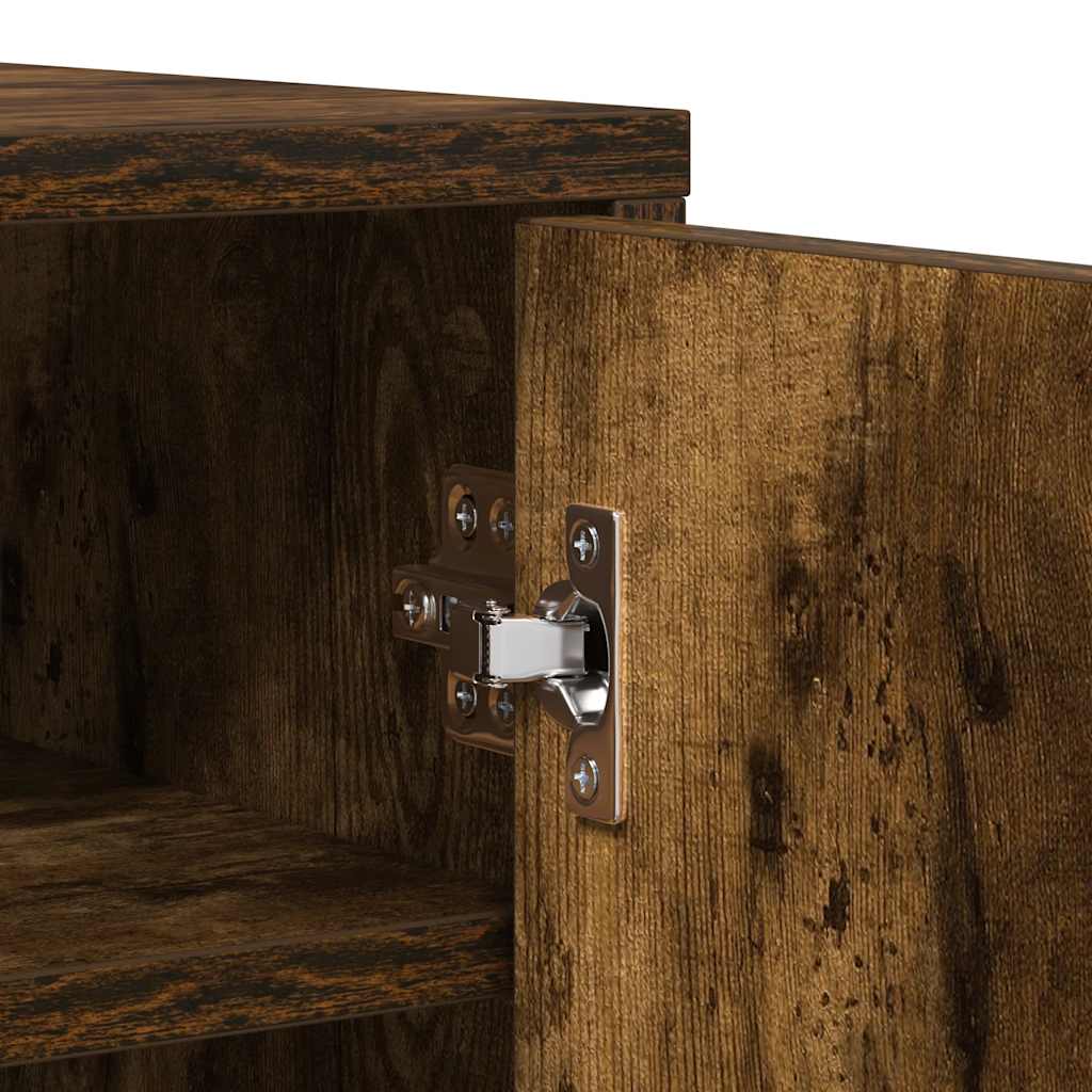 vidaXL Παπουτσοθήκη Καπνιστή Δρυς 60x35x92 εκ. από Επεξεργασμένο Ξύλο