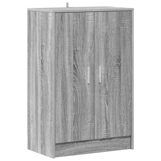 vidaXL Παπουτσοθήκη Γκρι Sonoma 60 x 35 x 92 εκ. Επεξεργασμένο Ξύλο