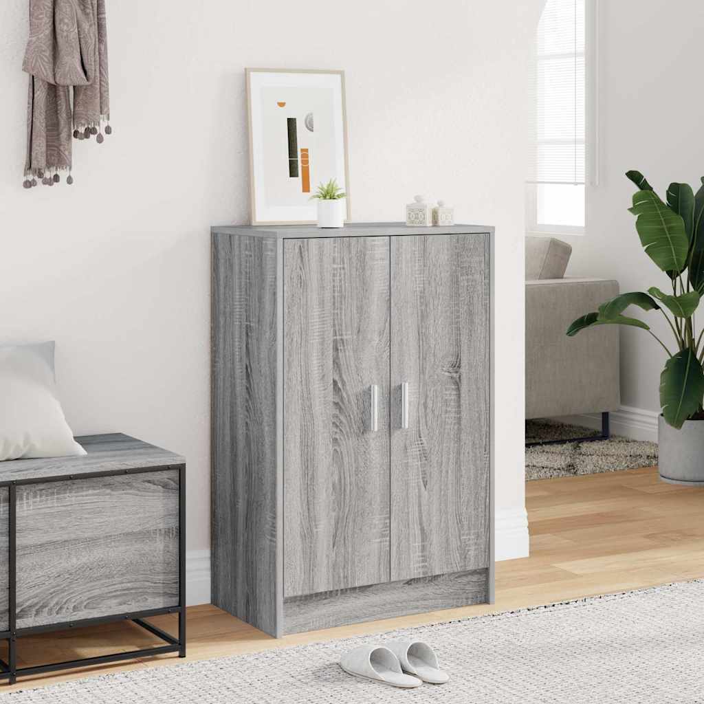 vidaXL Παπουτσοθήκη Γκρι Sonoma 60 x 35 x 92 εκ. Επεξεργασμένο Ξύλο