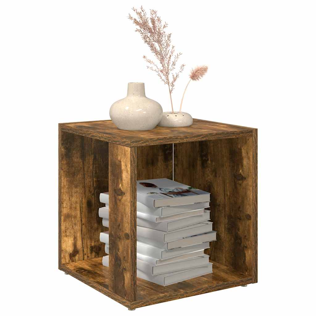 vidaXL Τραπέζι Βοηθητικό Καπνιστή Δρυς 33x33x34,5 εκ. Επεξεργ. Ξύλο