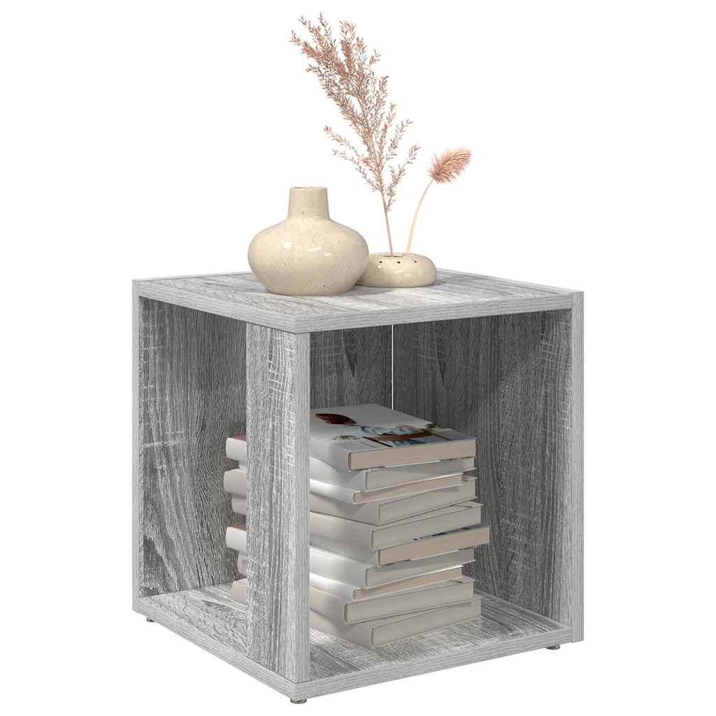 vidaXL Τραπέζι Βοηθητικό Γκρι Sonoma 33x33x34,5 εκ. Επεξεργασμένο Ξύλο