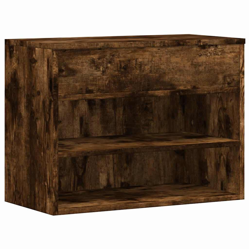 vidaXL Παπουτσοθήκη Καπνιστή Δρυς 60x30x45 εκ. από Επεξεργασμένο Ξύλο
