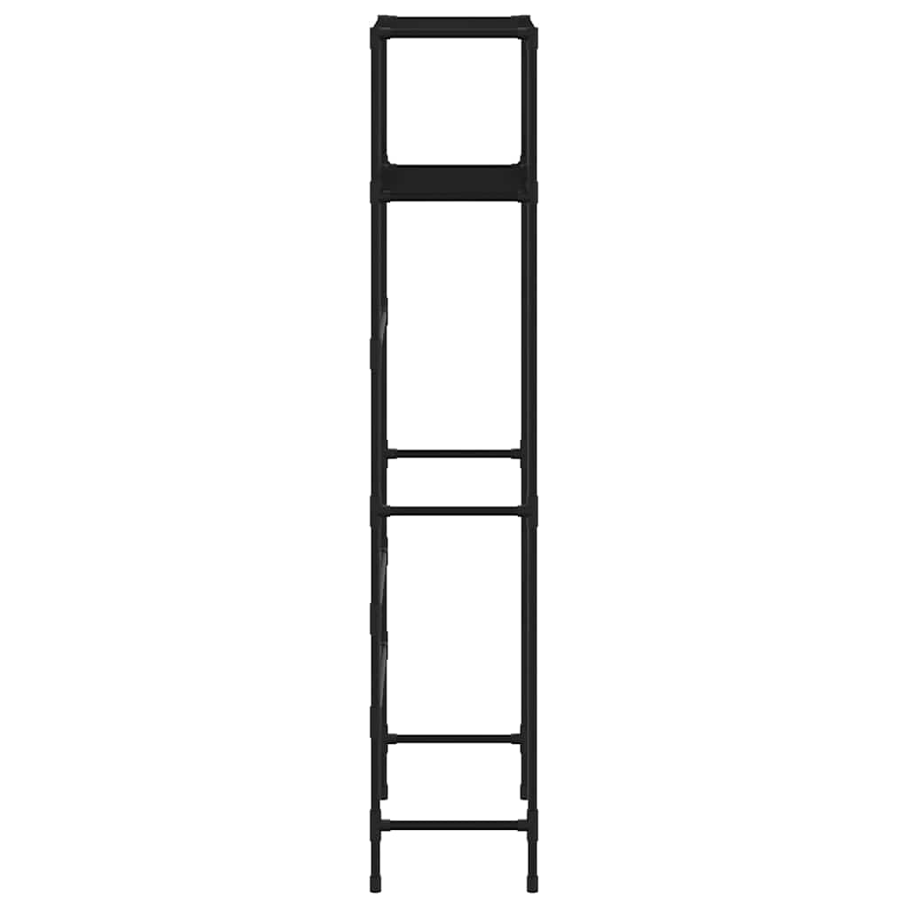 vidaXL Ραφιέρα 2 Επιπέδων για Τουαλέτα Μαύρη 53,5x28x143εκ. από Σίδερο