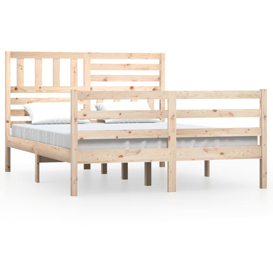 vidaXL Πλαίσιο Κρεβατιού 150 x 200 εκ. Μασίφ Ξύλο King Size