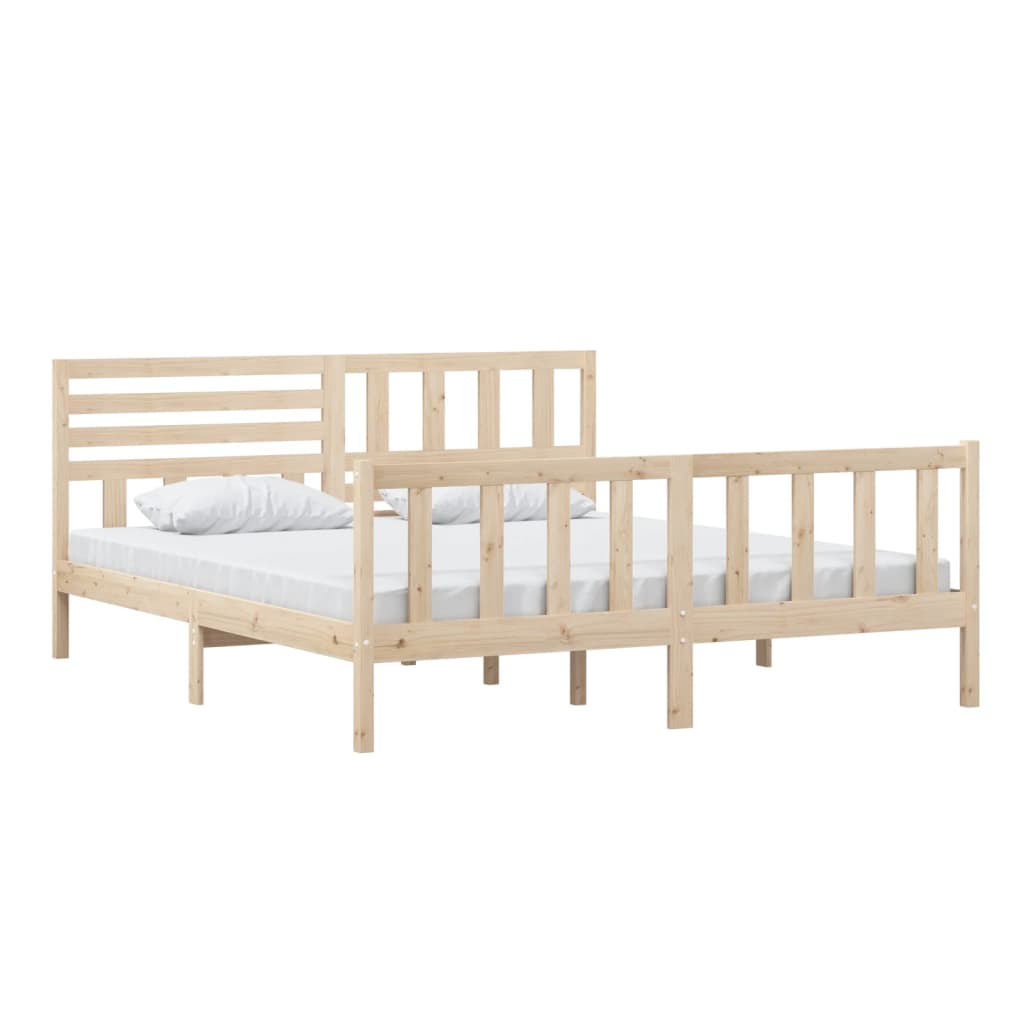vidaXL Πλαίσιο Κρεβατιού 180 x 200 εκ. Μασίφ Ξύλο Super King Size