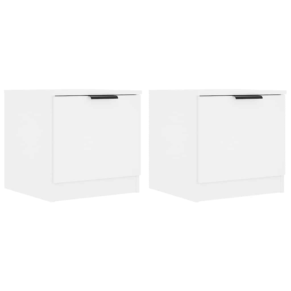 vidaXL Κομοδίνα 2 τεμ. Λευκά 40 x 39 x 40 εκ.