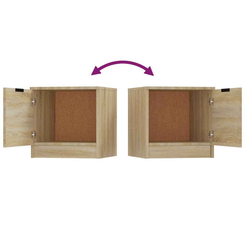 vidaXL Κομοδίνα 2 τεμ. Sonoma Δρυς 40 x 39 x 40 εκ.