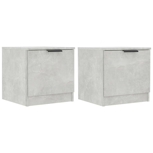vidaXL Κομοδίνα 2 τεμ. Γκρι Σκυροδέματος 40 x 39 x 40 εκ.