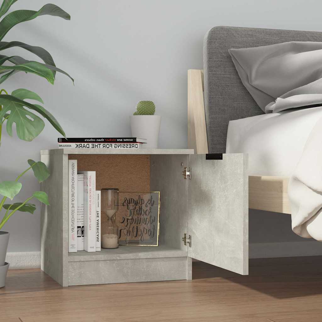 vidaXL Κομοδίνα 2 τεμ. Γκρι Σκυροδέματος 40 x 39 x 40 εκ.