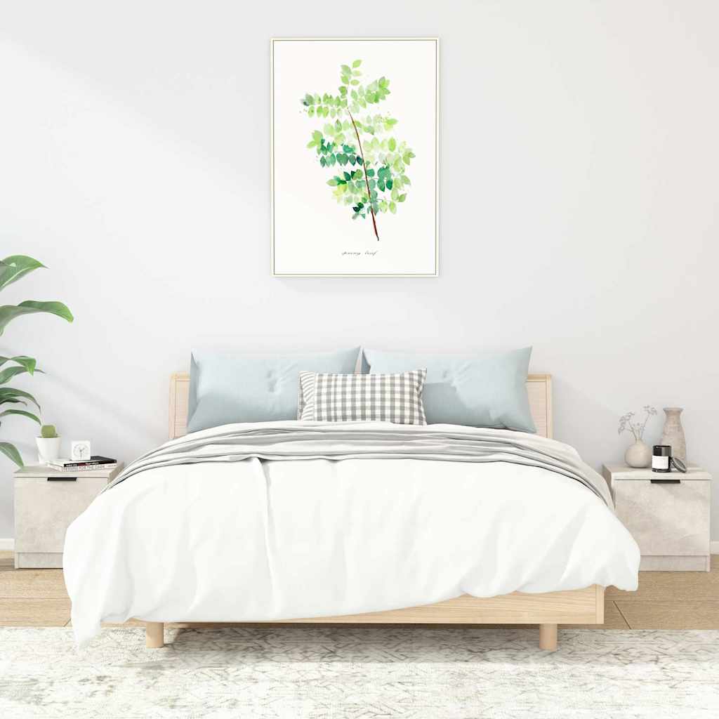 vidaXL Κομοδίνα 2 τεμ. Γκρι Σκυροδέματος 40 x 39 x 40 εκ.