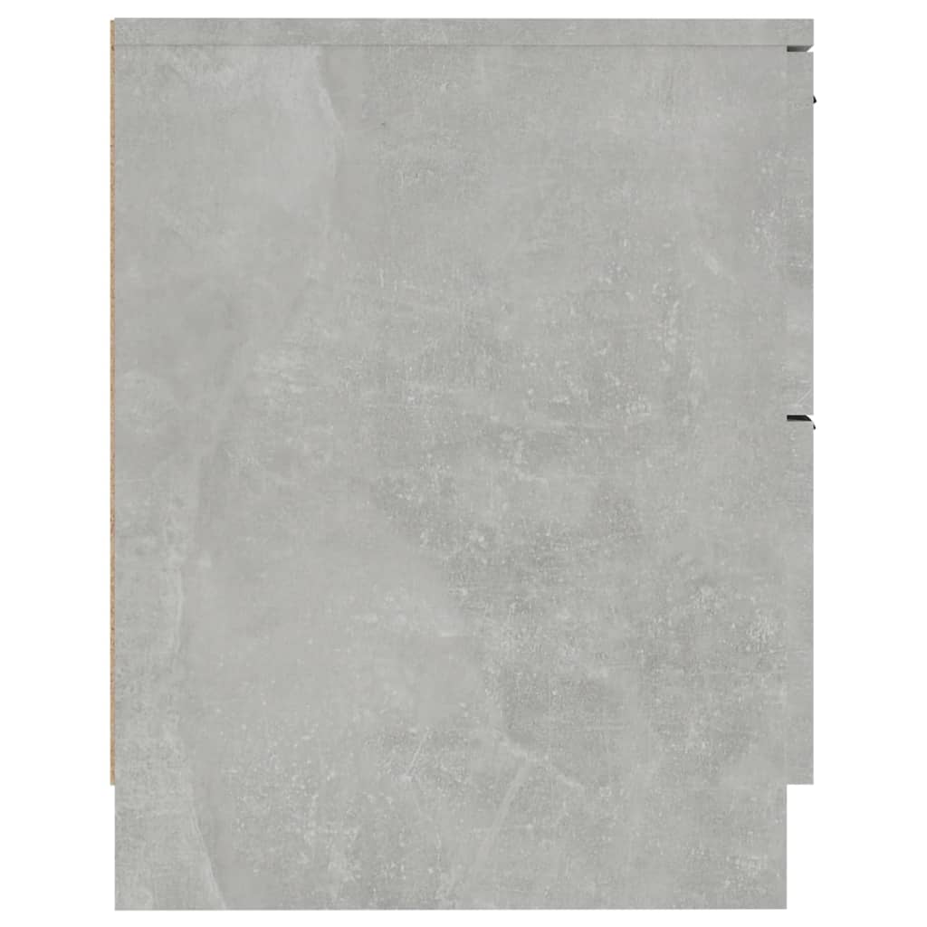 vidaXL Κομοδίνα 2 τεμ. Γκρι Σκυροδέματος από Επεξεργασμένο Ξύλο