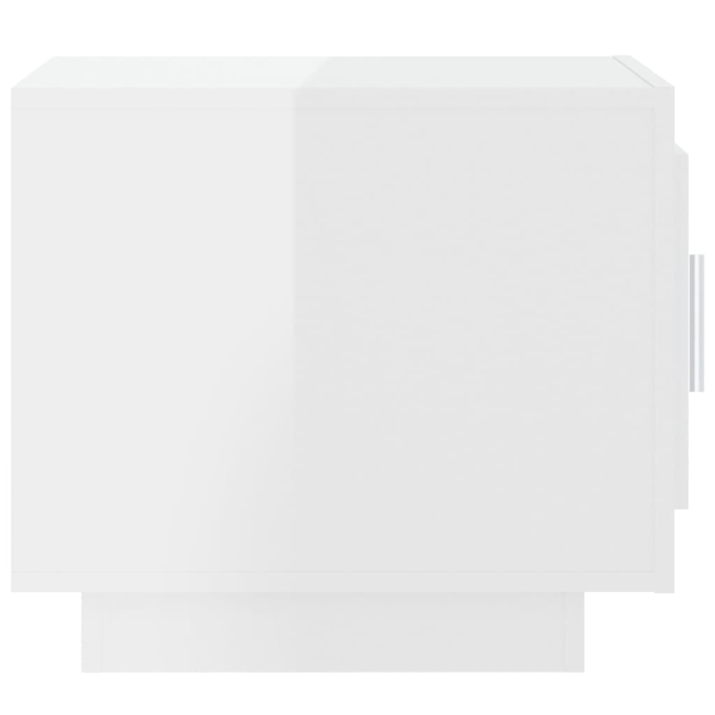 vidaXL Τραπεζάκι Σαλονιού Γυαλιστερό Λευκό 51x50x45 εκ. Επεξεργ. Ξύλο