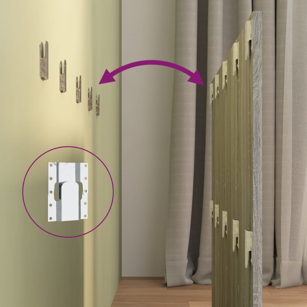 vidaXL Κεφαλάρι Κρεβατιού Γκρι Sonoma 120x1,5x80 εκ. Επεξεργ. Ξύλο