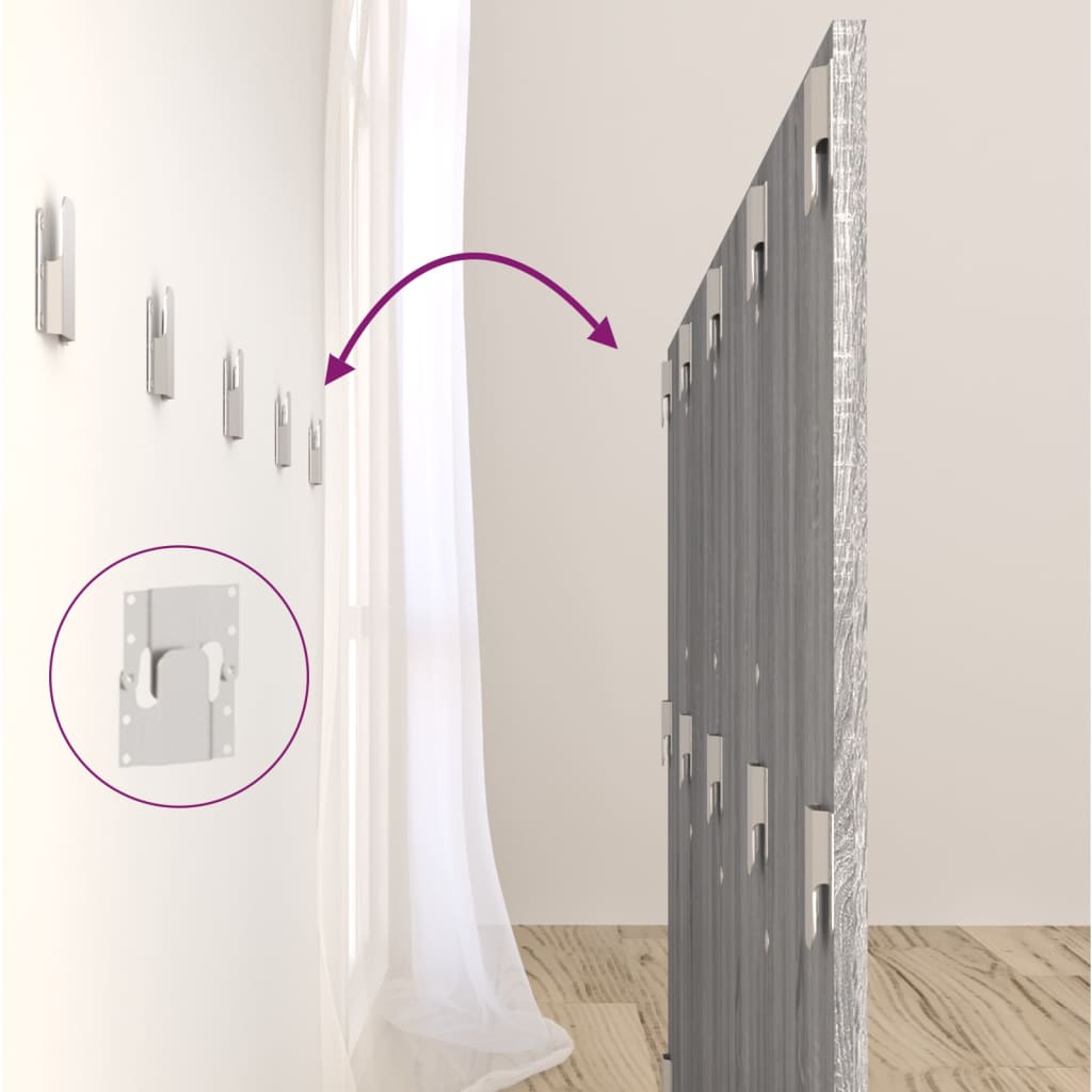 vidaXL Κεφαλάρι Κρεβατιού Γκρι Sonoma 160x1,5x80 εκ. Επεξεργ. Ξύλο