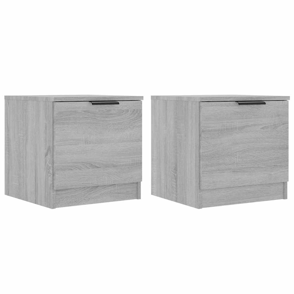 vidaXL Κομοδίνα 2 τεμ. Γκρι Sonoma 40 x 39 x 40 εκ.