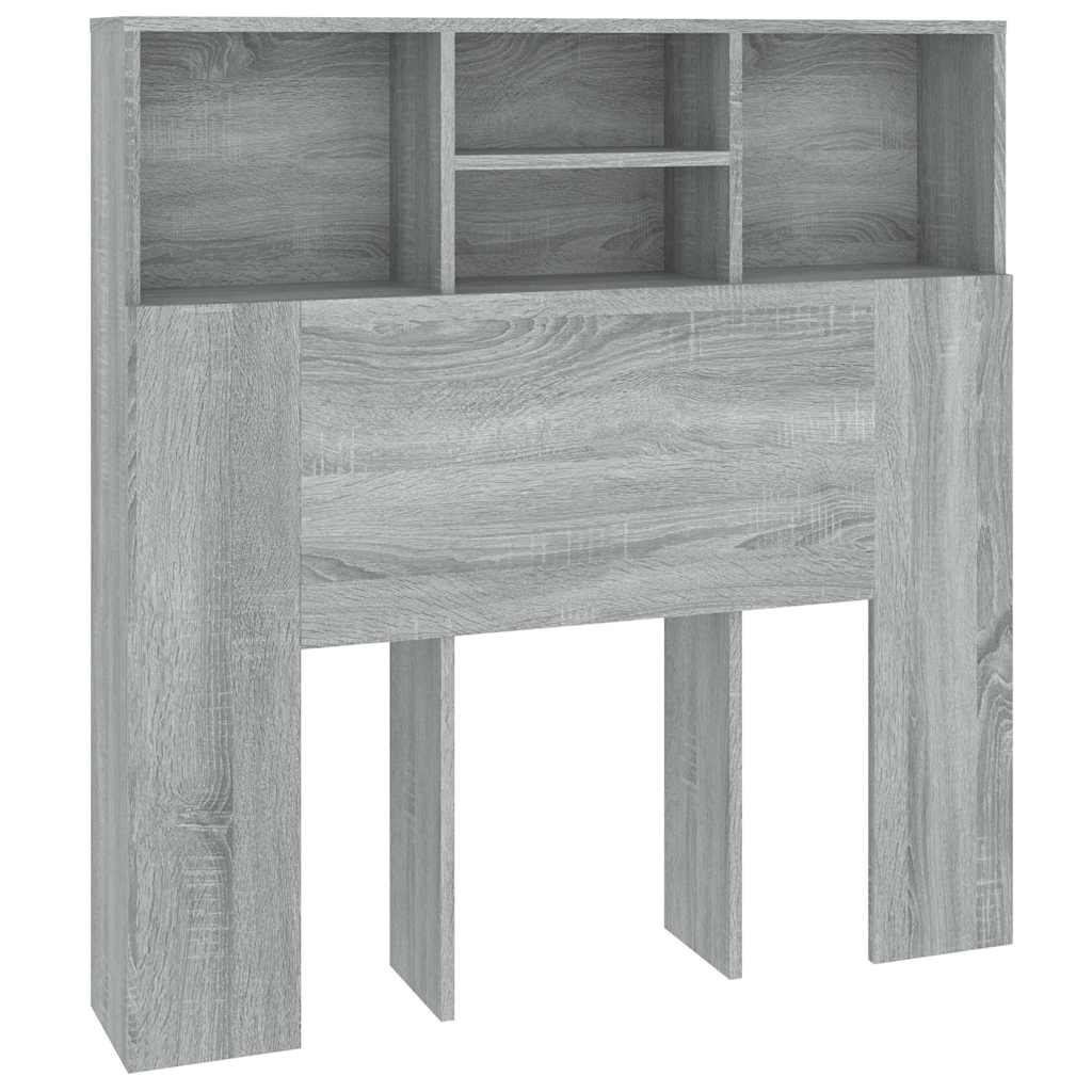 vidaXL Κεφαλάρι Με Αποθηκευτικό Χώρο Γκρι Sonoma 100x19x103,5 εκ.