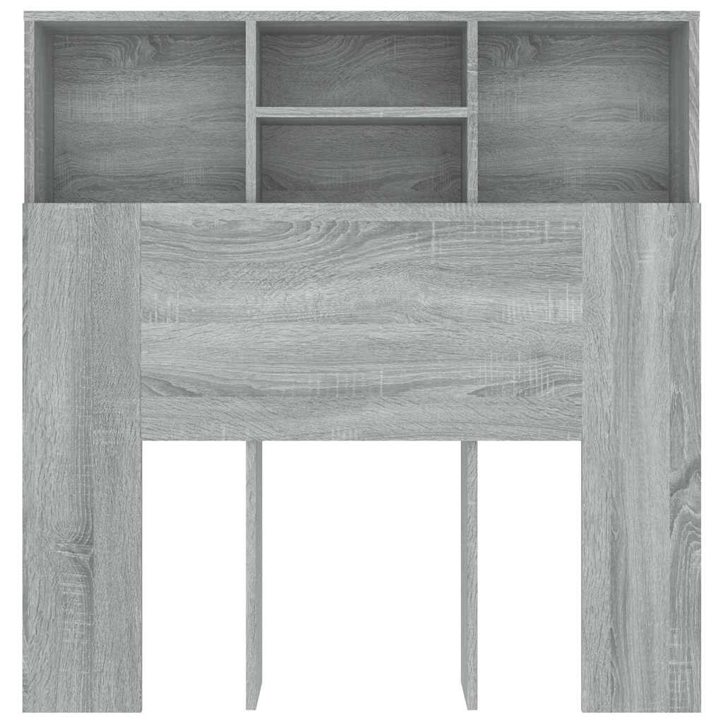 vidaXL Κεφαλάρι Με Αποθηκευτικό Χώρο Γκρι Sonoma 100x19x103,5 εκ.