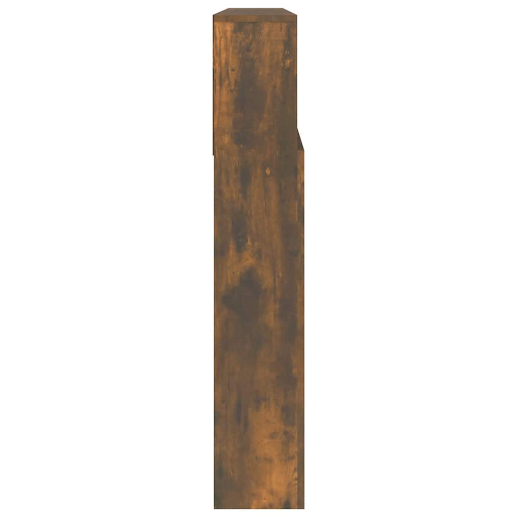 vidaXL Κεφαλάρι Με Αποθηκευτικό Χώρο Καπνιστή Δρυς 220x19x103,5 εκ.