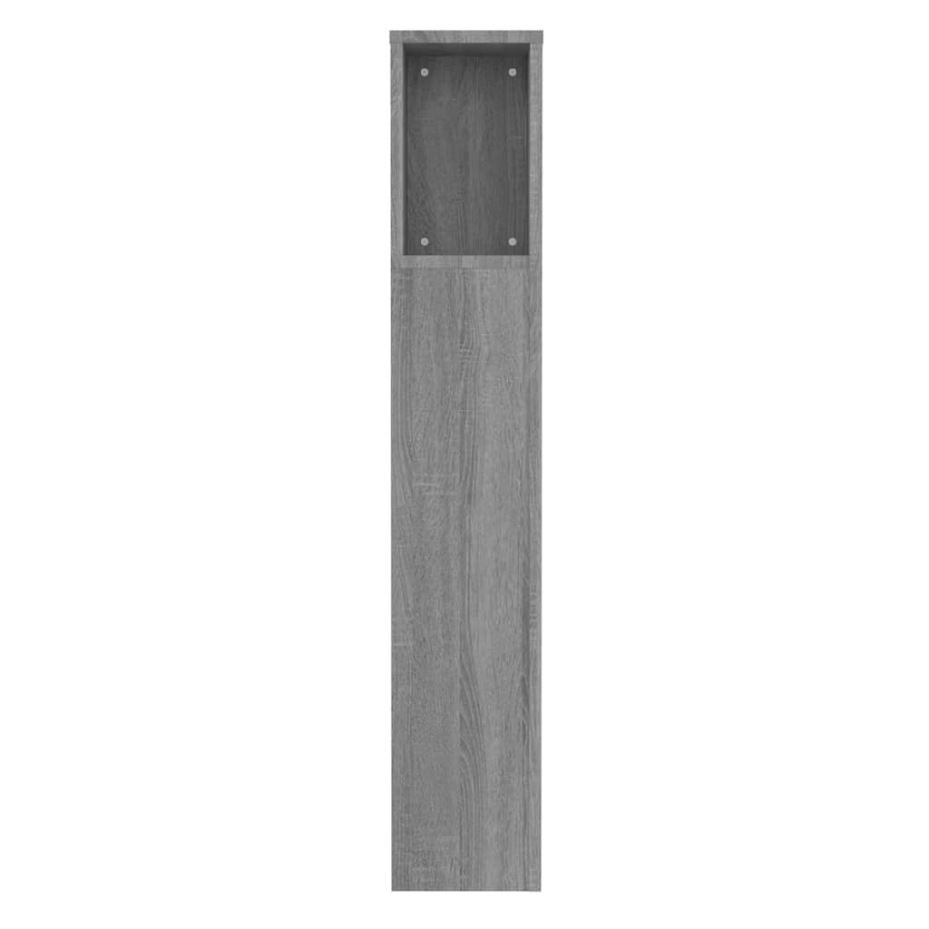 vidaXL Κεφαλάρι Με Αποθηκευτικό Χώρο Γκρι Sonoma 100 x 18,5 x 102,5 εκ