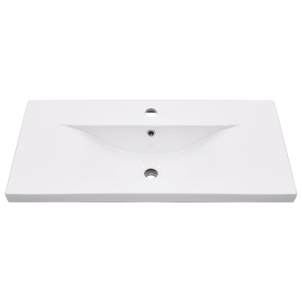 vidaXL Σκελετός Νιπτήρα Μπάνιου με Εντοιχισμένο Νιπτήρα Λευκό Σίδερο