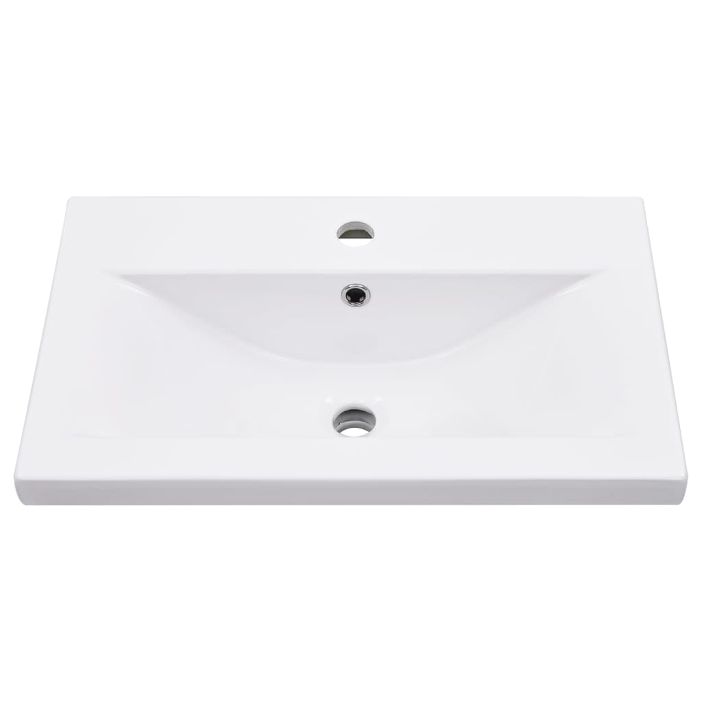 vidaXL Σκελετός Νιπτήρα Μπάνιου με Εντοιχισμένο Νιπτήρα Μαύρο Σίδερο