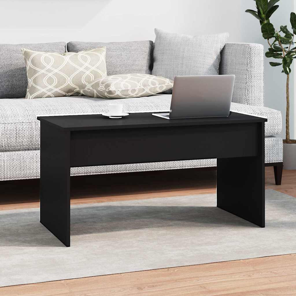 vidaXL Τραπεζάκι Σαλονιού Μαύρο 102x50,5x52,5 εκ. Επεξεργασμένο Ξύλο