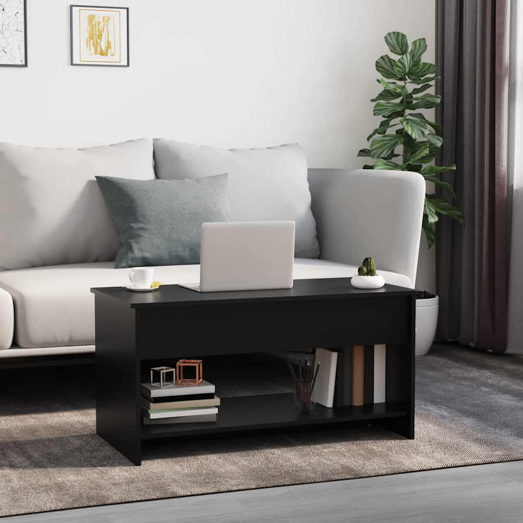 vidaXL Τραπεζάκι Σαλονιού Μαύρο 102 x 50 x 52,5 εκ. Επεξεργασμένο Ξύλο