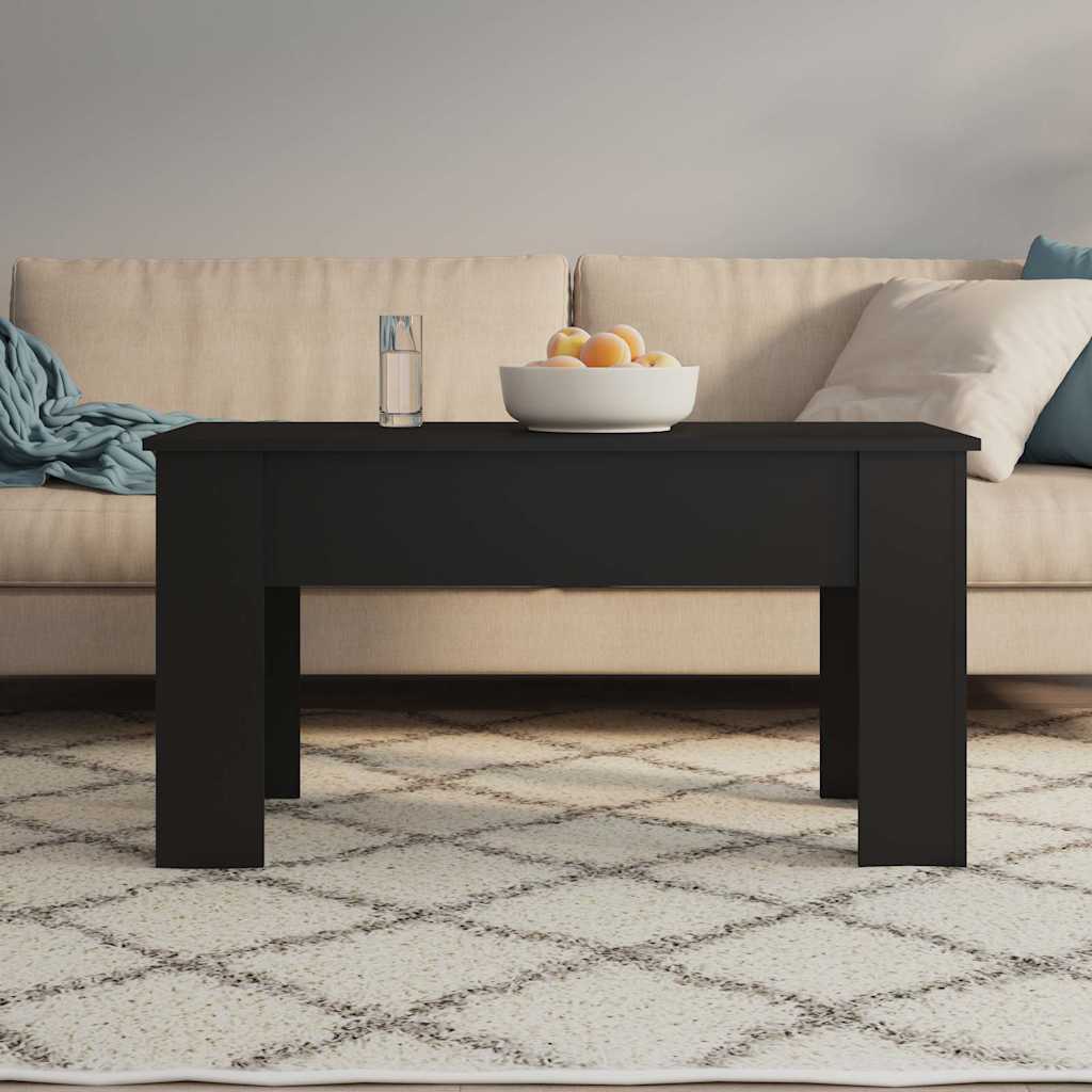 vidaXL Τραπεζάκι Σαλονιού Μαύρο 101x49x52 εκ. από Επεξεργασμένο Ξύλο
