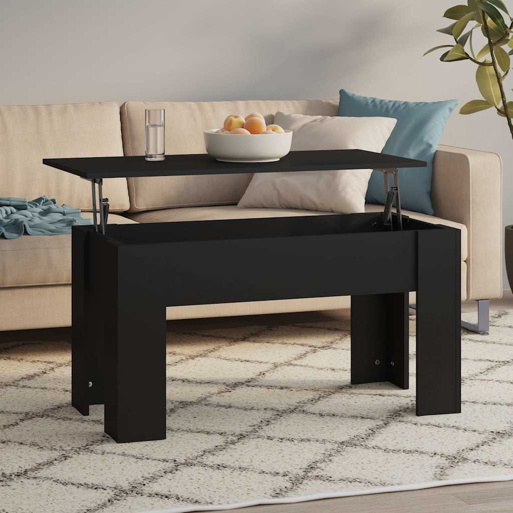 vidaXL Τραπεζάκι Σαλονιού Μαύρο 101x49x52 εκ. από Επεξεργασμένο Ξύλο